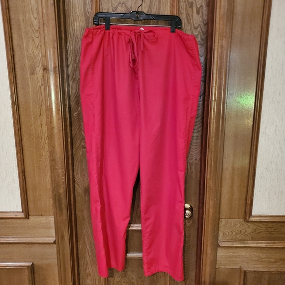 Landau Red 1X Medical Scrub Drawstring Pants - Picture 7 of 7